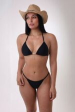 Biquíni de fita conjunto (Preto)